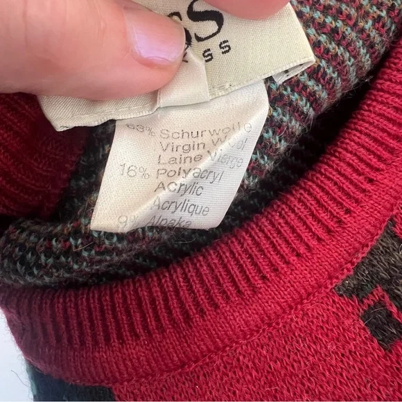 Hugo Boss southwestern sweater alpaca wool blend mens unisex oversized - Picture 5 of 8